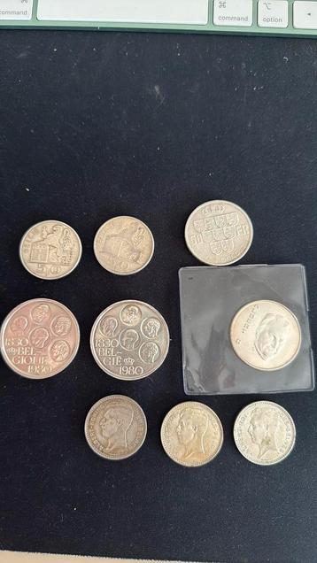 Lot Belgische Zilver munten beschikbaar voor biedingen