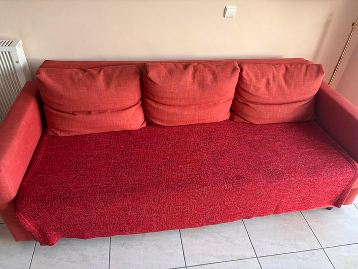 GRATIS!! Zetelbed (GERESERVEERD), Huis en Inrichting, Slaapkamer | Slaapbanken, Gebruikt, 100 cm, 220 cm, Rood, Ophalen