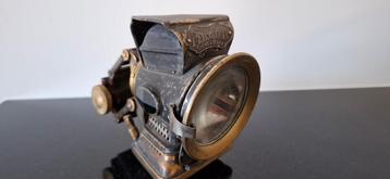 Antieke koperen lamp/ fietslamp +/- 1918/ John Lucas beschikbaar voor biedingen