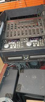 DJ set , mixer , dubbele cd , amp + speakers, Enlèvement, Utilisé, DJ-Set, Autres marques