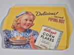 Kellogg's reclame dienblad met handgrepen,  corn flakes, Verzamelen, Ophalen of Verzenden, Zo goed als nieuw, Gebruiksvoorwerp