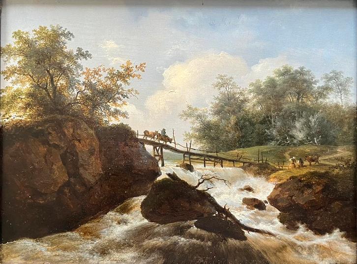 Panneau romantique de Pieter Lodewijk Kühnen, Antiquités & Art, Art | Peinture | Classique, Enlèvement