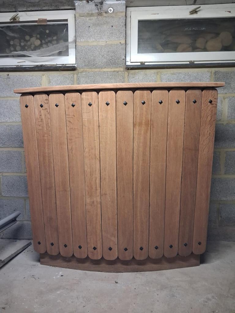 Bar en chêne  arrondi 120cm, Maison & Meubles, Enlèvement