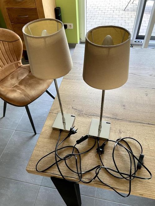 Lampes de chevet, Huis en Inrichting, Lampen | Tafellampen, Zo goed als nieuw, Minder dan 50 cm, Metaal, Ophalen