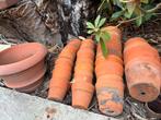 Oude terracotta bloem-serre-stekpotjes, Ophalen, Gebruikt, Tuin, Rond