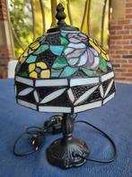 Tiffany tafellamp gebrandschilderd glas in lood, Ophalen, Gebruikt, Glas, Tiffany