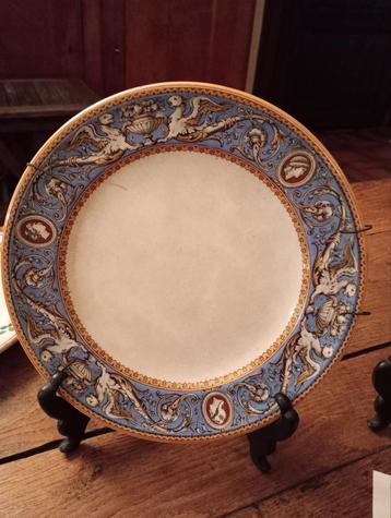 Assiette porcelaine, décor florentin