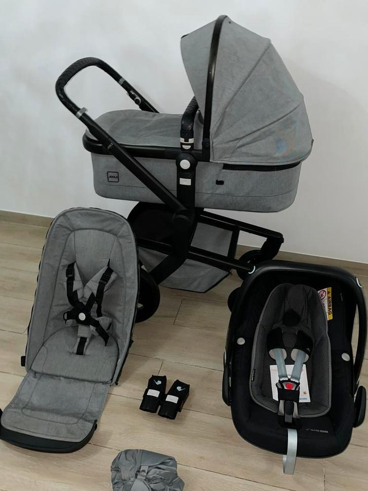 Joolz Day 3 Studio Gray  kinderwagen 3-in-1 Set, Kinderen en Baby's, Tweelingen en Meerlingen, Zo goed als nieuw, Kinderwagen of Buggy