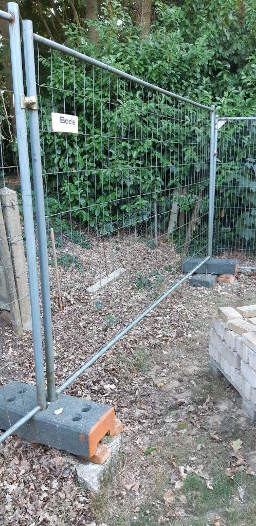 werfafsluiting werfhekken met klemmen en voeten, Tuin en Terras, Tuinhekken en Hekwerk, Gebruikt, Ophalen