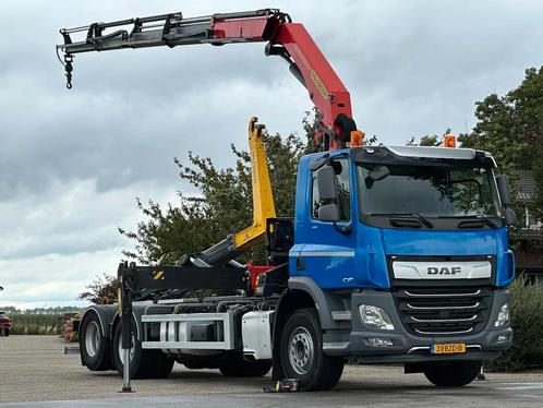 DAF CF 410 !6X2 KRAAN/HAAK!TOP!2021 ZERO EMISSIE 2030! 96tkm, Auto's, Vrachtwagens, Bedrijf, ABS, Achteruitrijcamera, Airconditioning