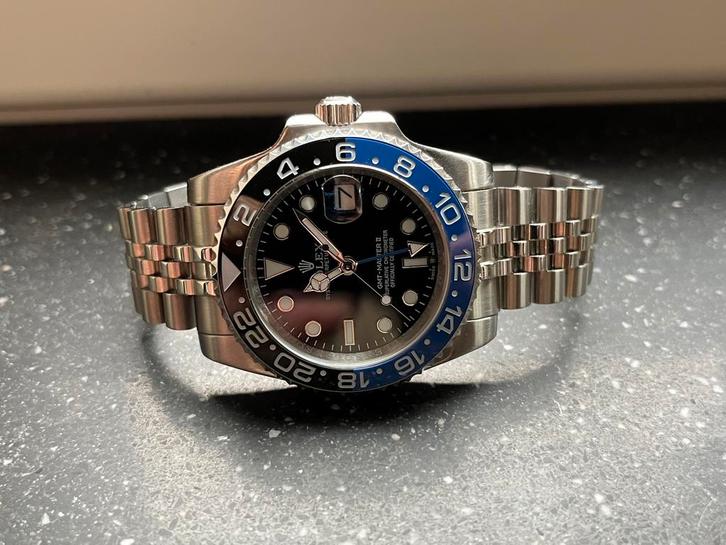 Rolex GMT Master badgirl / Black Edition., Handtassen en Accessoires, Horloges | Dames, Nieuw, Polshorloge, Rolex, Staal, Staal