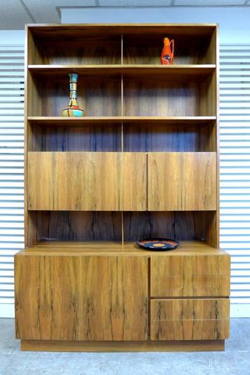 Mooie vintage highboard midcentury retro boeken wand kast