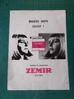 Zemir cigarettes - publicité papier - 1967, Ophalen of Verzenden, Gebruikt, Overige typen