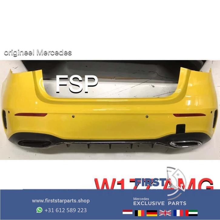 W177 A35 AMG Achterbumper Mercedes A Klasse 2019 2020 PDC ge, Auto-onderdelen, Carrosserie, Bumper, Mercedes-Benz, Achter, Gebruikt