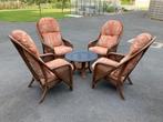 Zeer kwalitatief rotanset, Tuin en Terras, Tuinsets en Loungesets, Ophalen, Zo goed als nieuw
