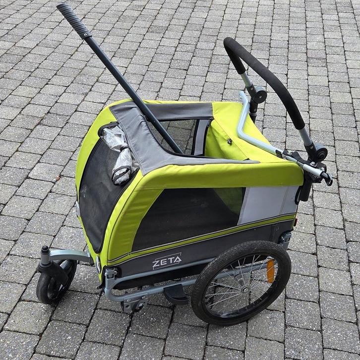 Poussette Papilishop ZETA chien15-25kg,vert,servi 1 fois, Dieren en Toebehoren, Transportboxen, Ophalen