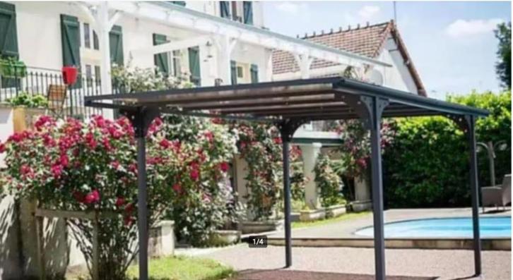 Aluminium carport grijs 5 x 3m, Tuin en Terras, Overkappingen, Gebruikt, Carport, Ophalen