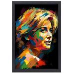 Princess Diana canvas + baklijst 50x70cm, Verzenden