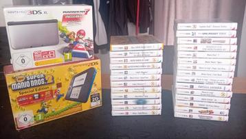 Lot nintendo consoles 2ds & 3ds + 27 jeux  beschikbaar voor biedingen