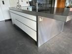 Ikea keuken met inox keukenblad, Maison & Meubles, Acier ou Inox, Brillant ou Laqué, Enlèvement, Utilisé