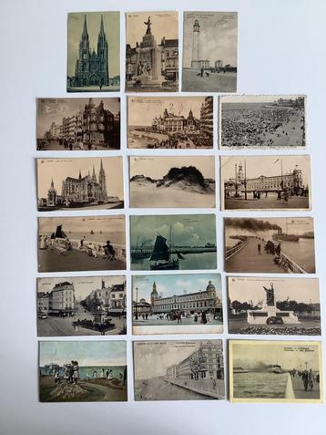 18 cartes postales anciennes Ostende, Enlèvement ou Envoi, Flandre Occidentale