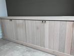 Mooie grijs verweerde buffetkast, Huis en Inrichting, Ophalen, Eikenhout, Landelijk, 200 cm of meer