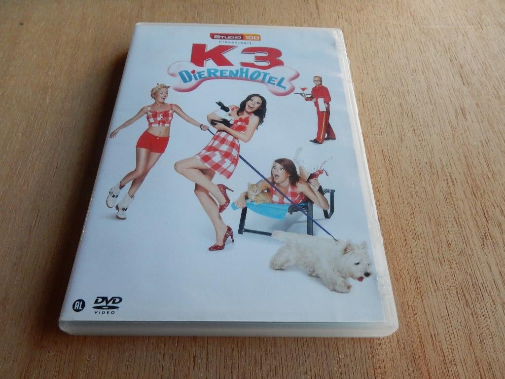 nr.1307- Dvd: K3 dierenhotel - jeugdfilm, Cd's en Dvd's, Dvd's | Kinderen en Jeugd, Film, Avontuur, Alle leeftijden, Ophalen of Verzenden