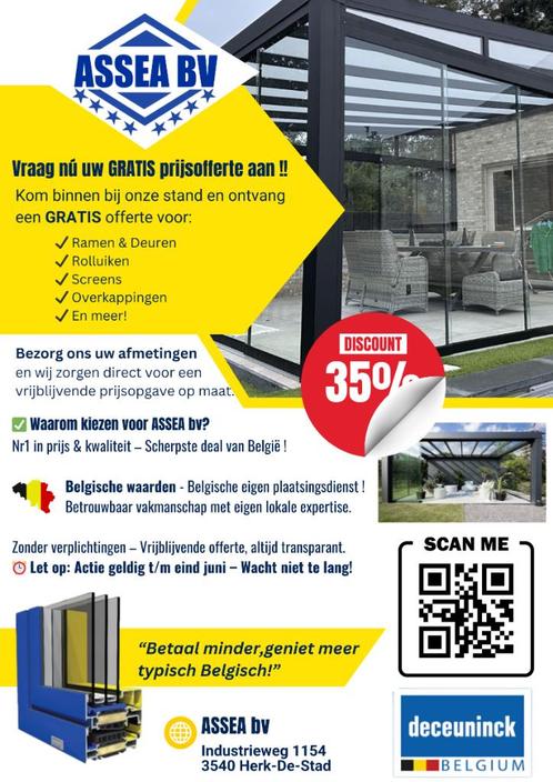 Veranda en overkappingen nergens goedkoper !, Tuin en Terras, Overkappingen, Nieuw, Veranda, Ophalen of Verzenden