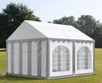 Partytent 3x3 m, PVC 750, met Grondframe, grijs wit, Tuin en Terras, Partytenten, Ophalen, Zo goed als nieuw, Partytent