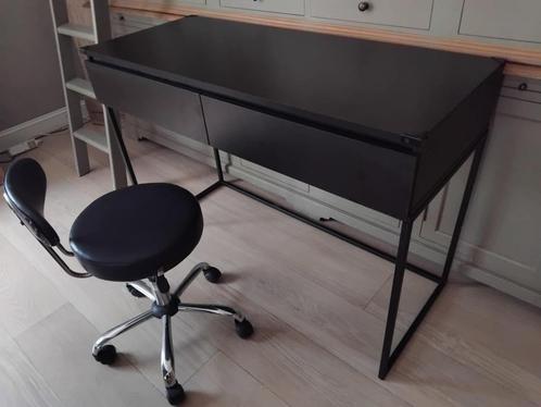 bureau + bureaustoel alles in zwart, Huis en Inrichting, Bureaustoelen, Gebruikt, Bureaustoel, Zwart, Ophalen