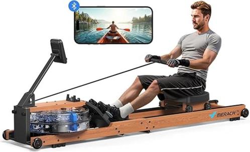 MERACH Rameur d'eau en Bois Pliable GRATIS LEVERING, Sport en Fitness, Fitnessmaterialen, Nieuw, Overige typen, Armen, Benen, Buik