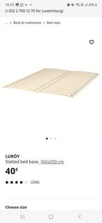 Bed base, Huis en Inrichting, Slaapkamer | Bedden, Ophalen, Bruin, Zo goed als nieuw, Twijfelaar