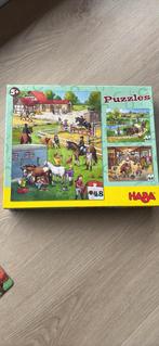 Haba puzzels 3in 1  48 stukken/ puzzel, Ophalen of Verzenden, Zo goed als nieuw