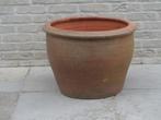 pot in terracottaklei met hortensia, Ophalen