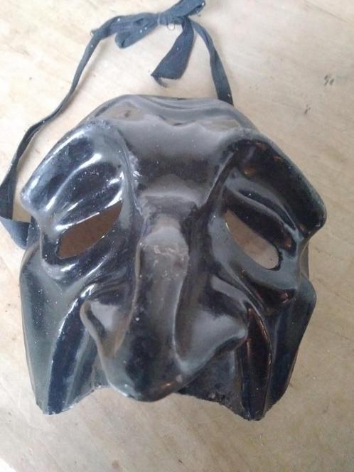 Ancien masque de théâtre Commedia dell'arte en papier mâché, Antiquités & Art, Curiosités & Brocante, Envoi