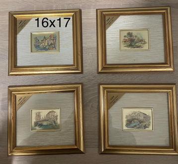 4 schilderijtjes  “Creazioni d’Arte derie oro beschikbaar voor biedingen