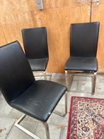 Gratis 6 lederen stoelen, Ophalen, Gebruikt