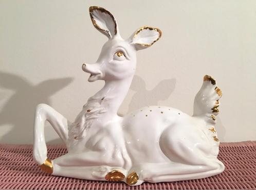 Keramiek " Bambi " hertje * Retro * Vintage 50s *, Verzamelen, Beelden en Beeldjes, Gebruikt, Dier, Ophalen of Verzenden