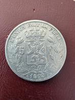 5 Fr Léopold II 1873, Postzegels en Munten, Ophalen of Verzenden