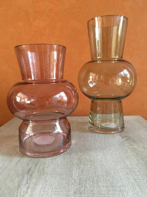 Present Time - 2 glazen vazen, Maison & Meubles, Accessoires pour la Maison | Vases, Neuf, Autres couleurs, Moins de 50 cm, Verre