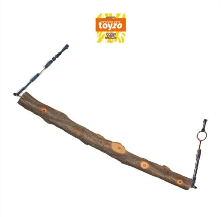 NIEUW Hout Zitstok + Ketting 40cm BSP3515, Dieren en Toebehoren, Vogels | Toebehoren, Nieuw, Ophalen