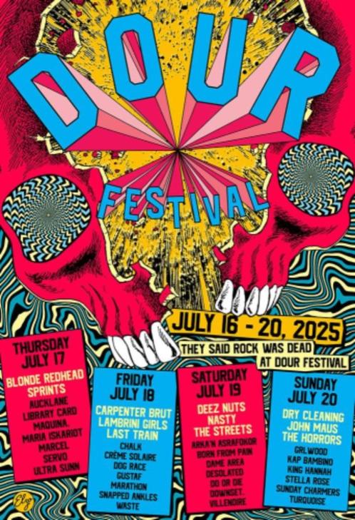 DOUR FESTIVAL TICKET vrijdag/friday 18/07/2025, Tickets en Kaartjes, Evenementen en Festivals, Eén persoon