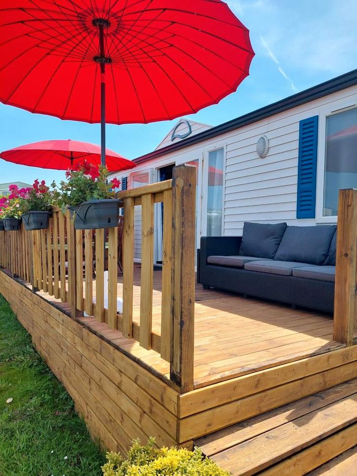 Caravane résidentielle à  louer à la Côte d’Opale, Vakantie, Vakantiehuizen | Frankrijk, Aan zee, 2 slaapkamers