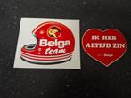 Vintage sticker Belga team helm tabak sigaretten, Ophalen of Verzenden, Zo goed als nieuw, Merk