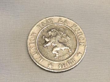 Belgique 10 centimes 1863, Enlèvement ou Envoi