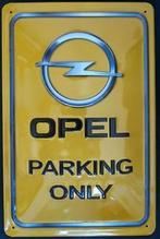 Reclamebord van Opel Parking Only in reliëf-20x30cm, Collections, Marques & Objets publicitaires, Envoi, Panneau publicitaire