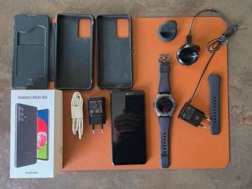 Samsung A52s 5G met smartwatch Gear S3 Frontier, compleet! beschikbaar voor biedingen