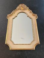 Vintage barokspiegel – sierlijk goud – brocante charme, Antiek en Kunst, Ophalen, Rechthoekig, Minder dan 50 cm, Minder dan 100 cm