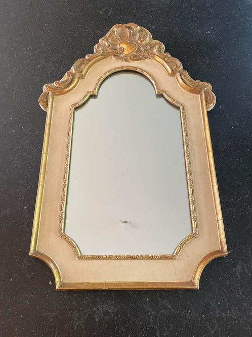 Vintage barokspiegel – sierlijk goud – brocante charme, Antiek en Kunst, Antiek | Spiegels, Minder dan 50 cm, Minder dan 100 cm