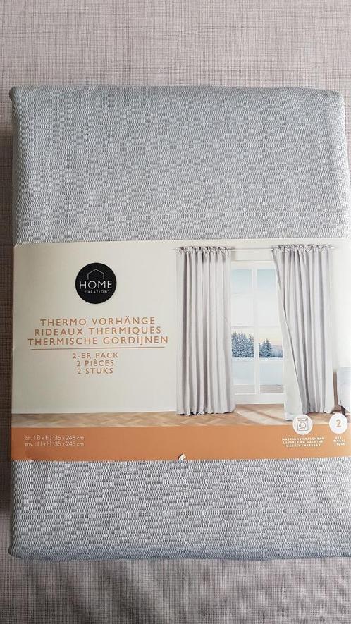 Thermische gordijnen, pastelgrijs., Huis en Inrichting, Stoffering | Gordijnen en Lamellen, Nieuw, 200 cm of meer, 100 tot 150 cm